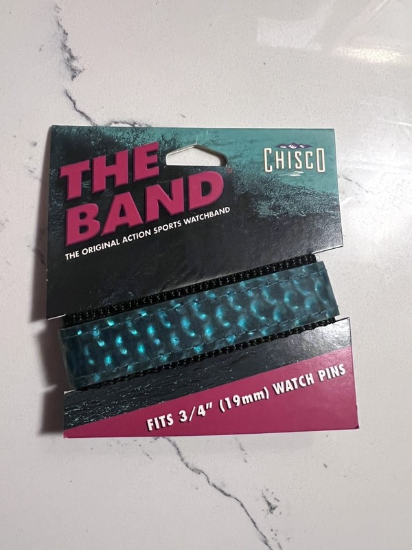 90s dead stock Holographic Nylon Sports Wrap Watch Band Vintage 90’s Y2K 3/4