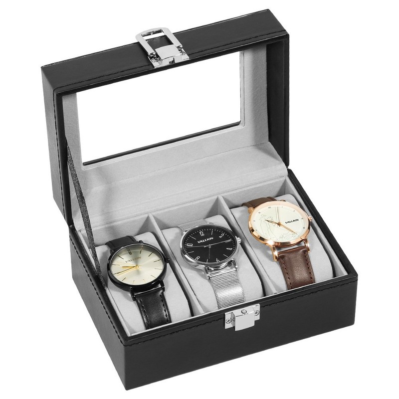 3/6/8/10/12/20/24 Slot PU Leather Watch Box Organizer Jewelry Display Storage