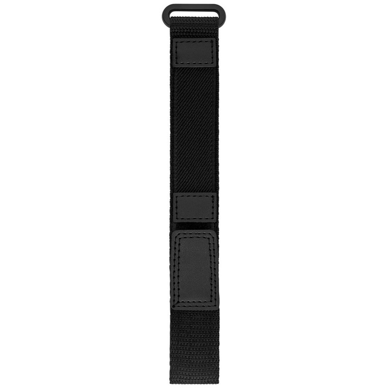 Unisex Black Nylon Watch Strap 16mm 20mm Fast Wrap Replacement Band