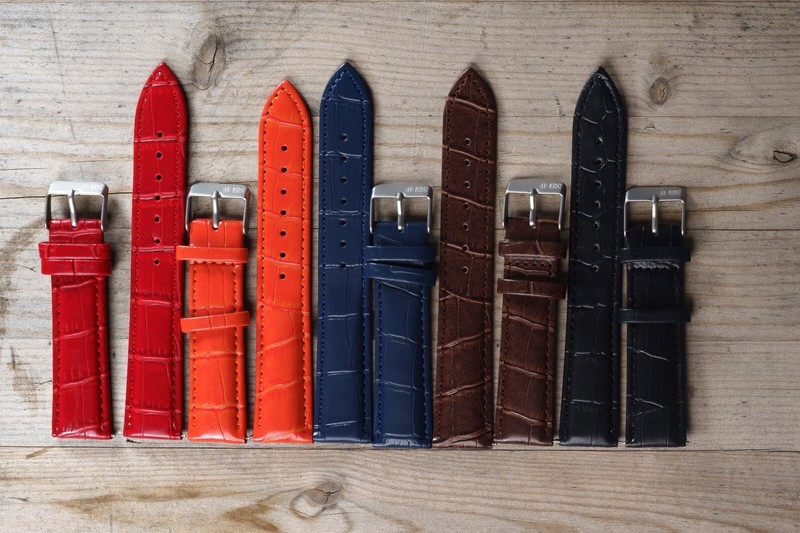 20mm Leather croc Style Watch Strap Package- 5 Straps! Quick Release
