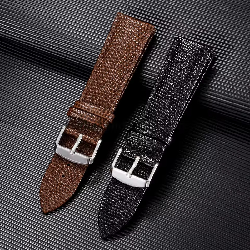 Cowhide Lizard Leather Watch Strap 14mm 15mm 16mm 18mm 19mm 20mm 21mm 22mm gallery