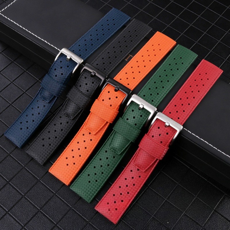 For Swatch × Blancpain Fifty Fathoms Soft rubber silicone watch band strap 22mm gallery