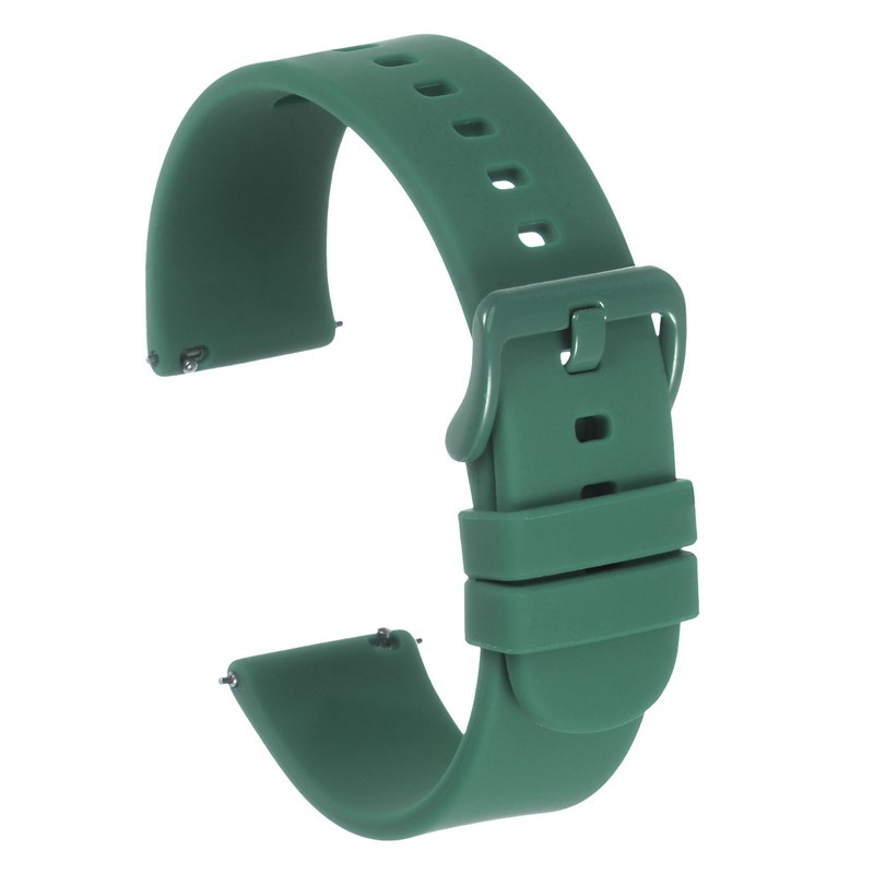Silicone Watch Bands, 20mm Watch Strap Zinc Alloy Buckle Quick Release Dark Cyan