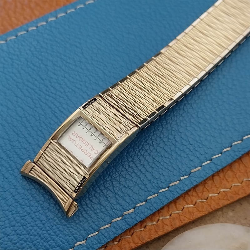 17mm 18mm 19mm Speidel Valencia Perpetual Calendar 10k GF Vintage Watch Band gallery