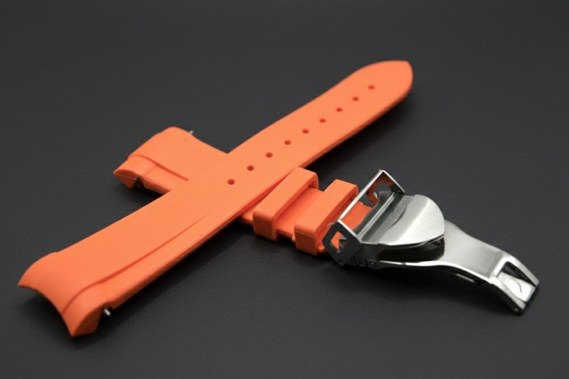 22MM silicone Rubber Strap compatible Tudor Watches With stainless steel Buckle gallery