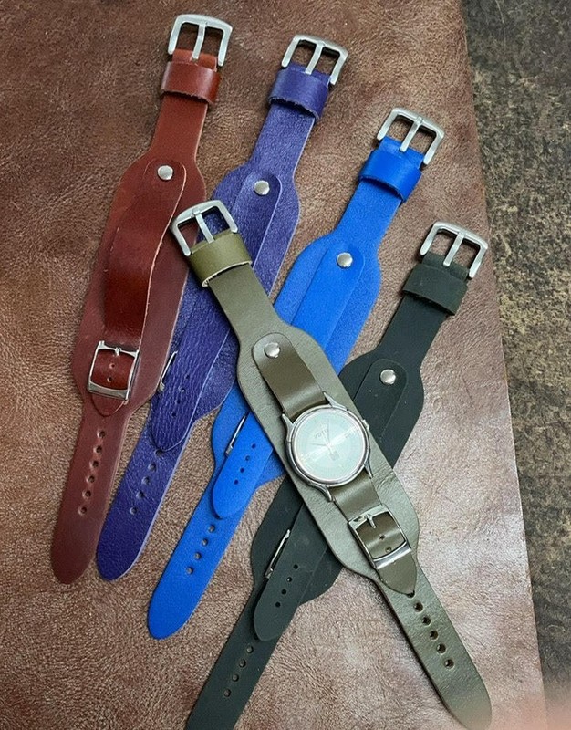 #103 18 Mixed Colour Leather Watch Strap 5pcs
