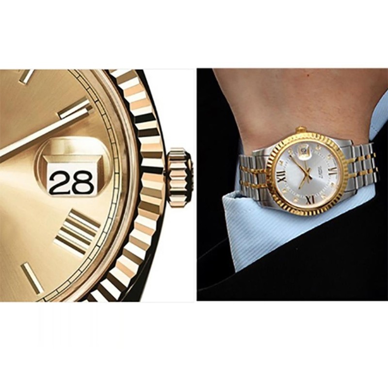 Durable Sapphire Date Window Watch Crystal Glass Bubble Magnifier Calendar Lens gallery