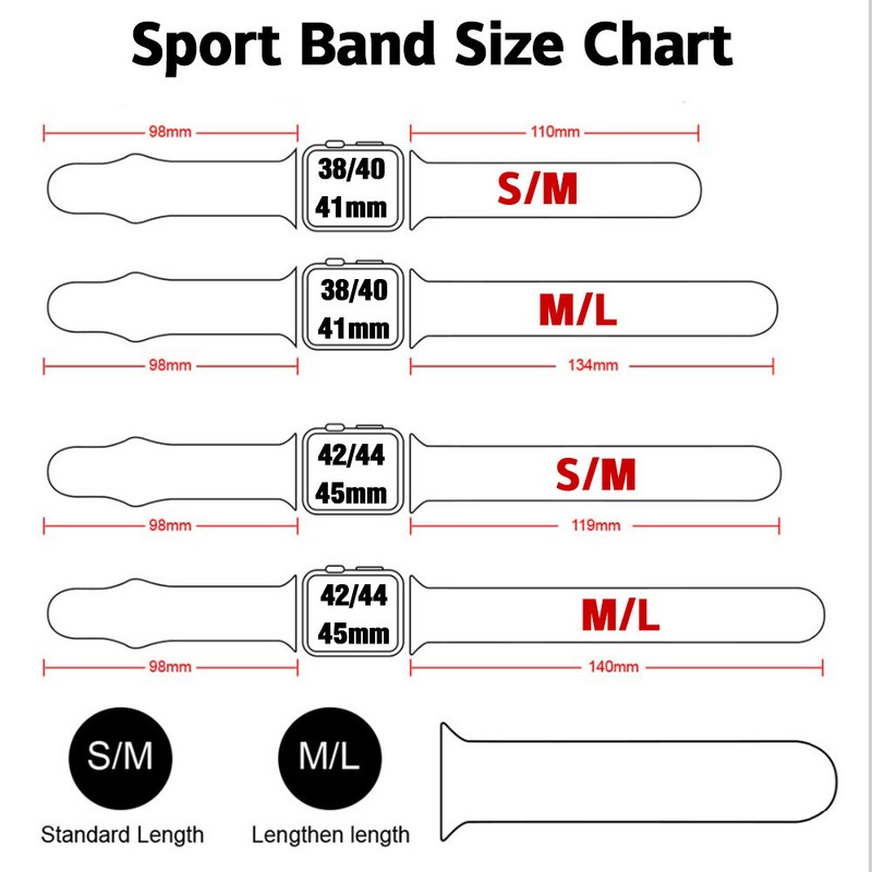 Silicone Sport Band Strap for Apple Watch Series 10 9 8 7 6 SE 40/44/41/45/46mm gallery