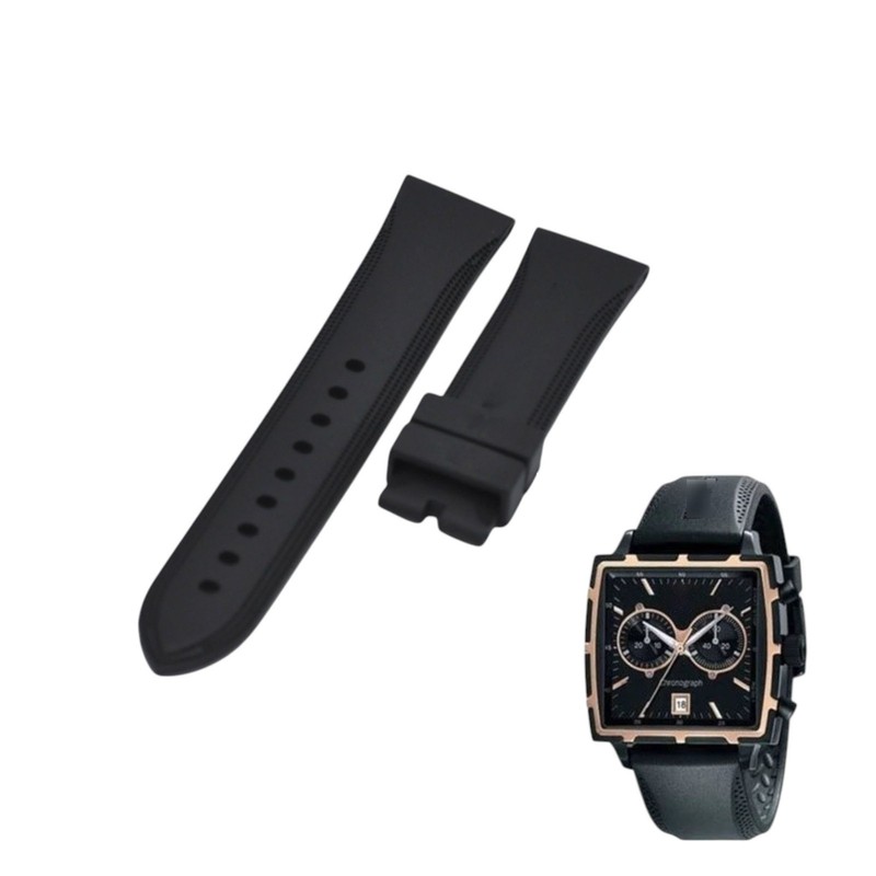 AR0595 23mm Black Rubber Strap For Emporio Armani