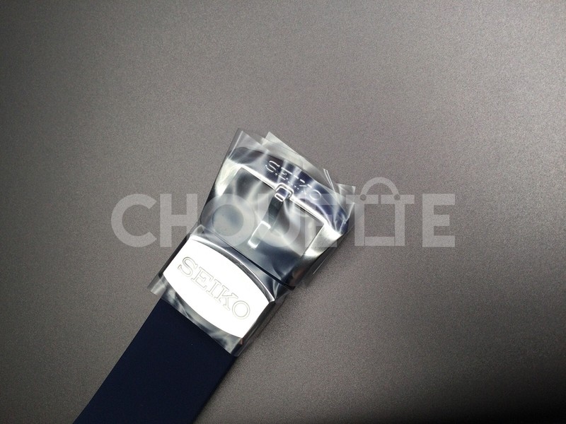 Seiko Prospex SBDC053, SBDC055 20mm Dark Blue Silicone Rubber Watch Strap Band gallery