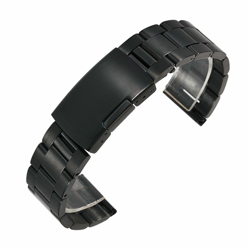 Stainless Steel Link Strap 24 26 30mm 18-28mm 22mm Metal Watch Band Secure Clasp gallery