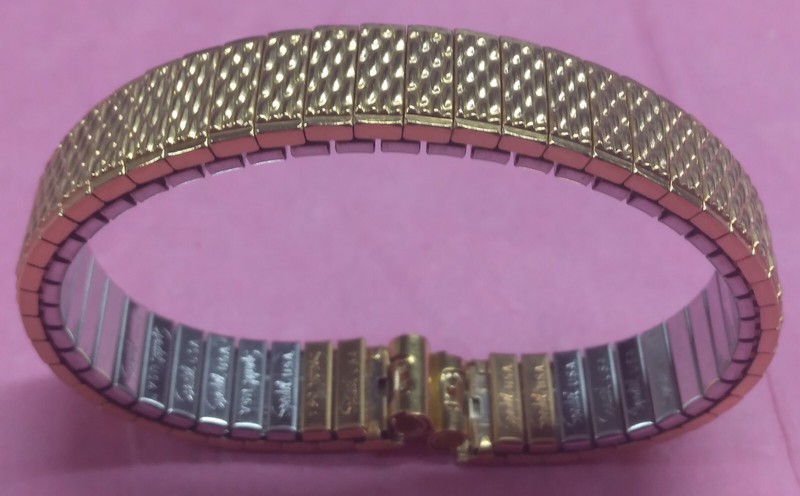 9 mm Speidel USA Two Tone Gold Twist Watchband – NOS