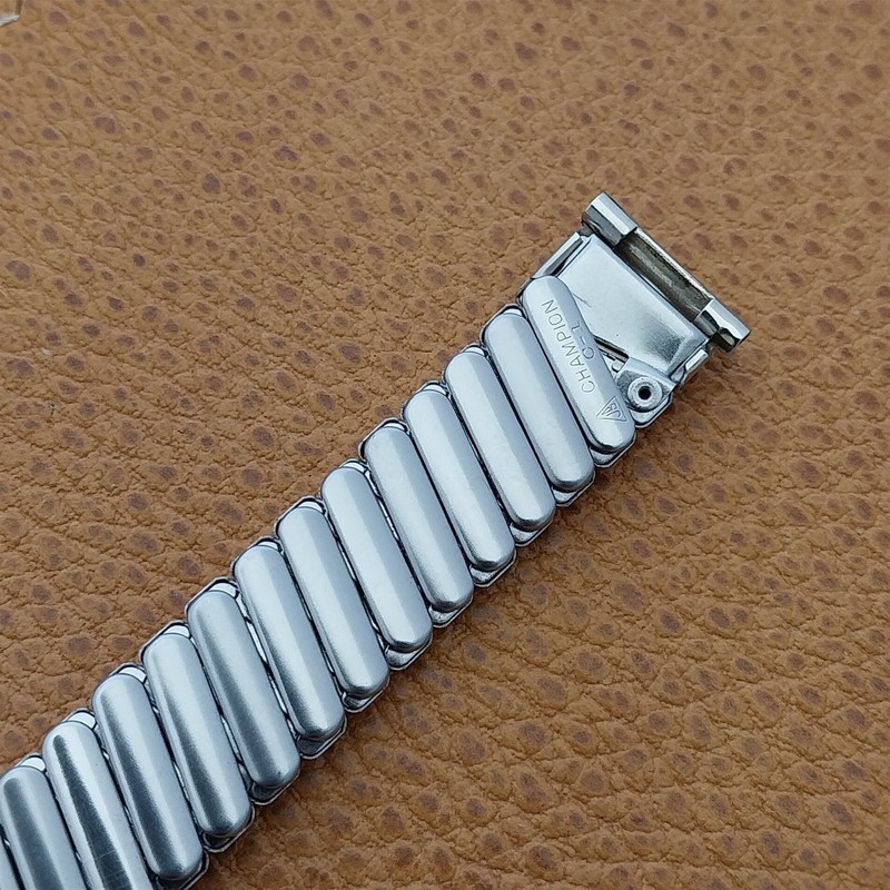 1950s Vintage White Gold-Filled Classic Stretch JB Champion Unused Watch Band gallery
