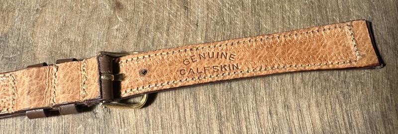 vintage GENUINE CALFSKIN WRISTWATCH BAND 15mm NOS gallery
