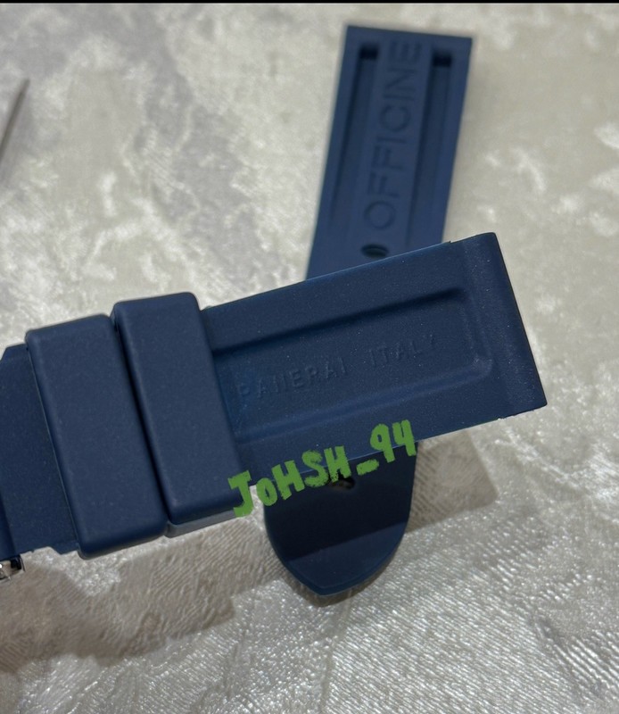 Panerai Rubber Strap 24mm w/ Spring Rods and Tube Inserts in Dark Blue gallery