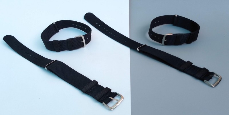 Lot of 275 Black Military Style WRISTWATCH BANDS 20mm-25.5cm New old/stock Bulk