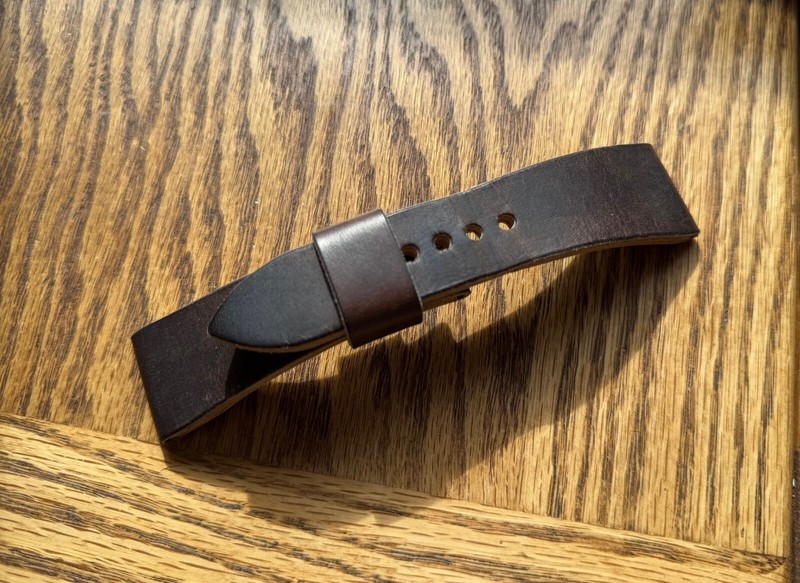 PAC Straps Horween Leather Watch Strap Band Handmade Radiomir 27mm 22mm Mocha gallery