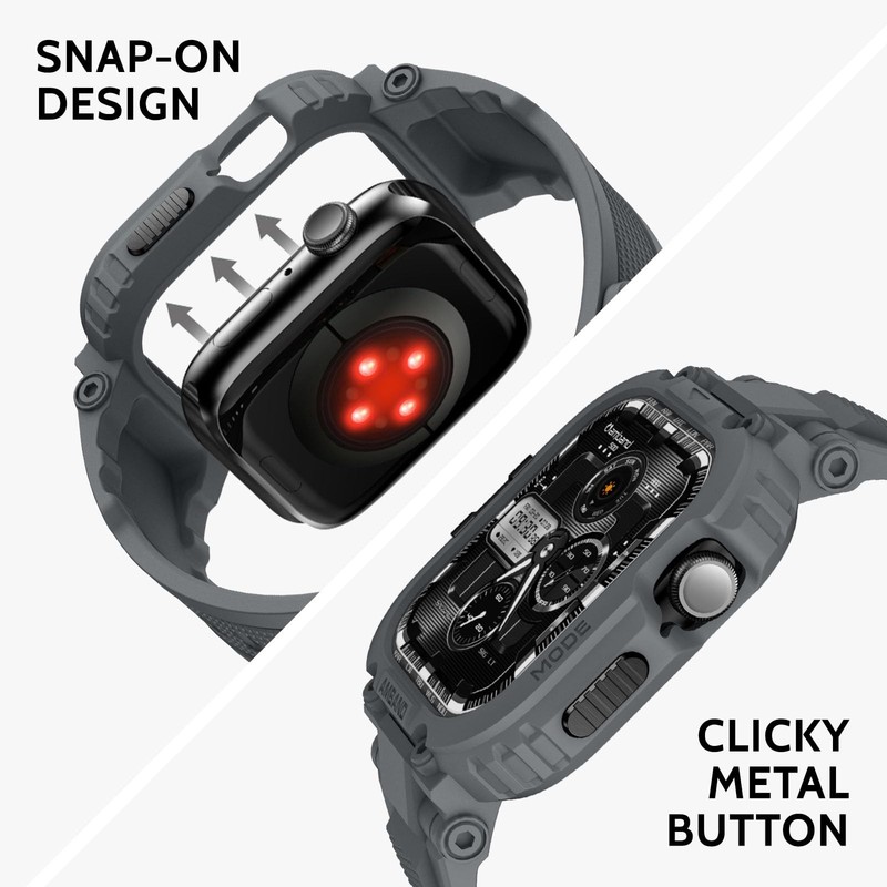 amBand Bands Case Compatible with Apple Watch Series 11/10 46mm, M1 Sport Rugged gallery