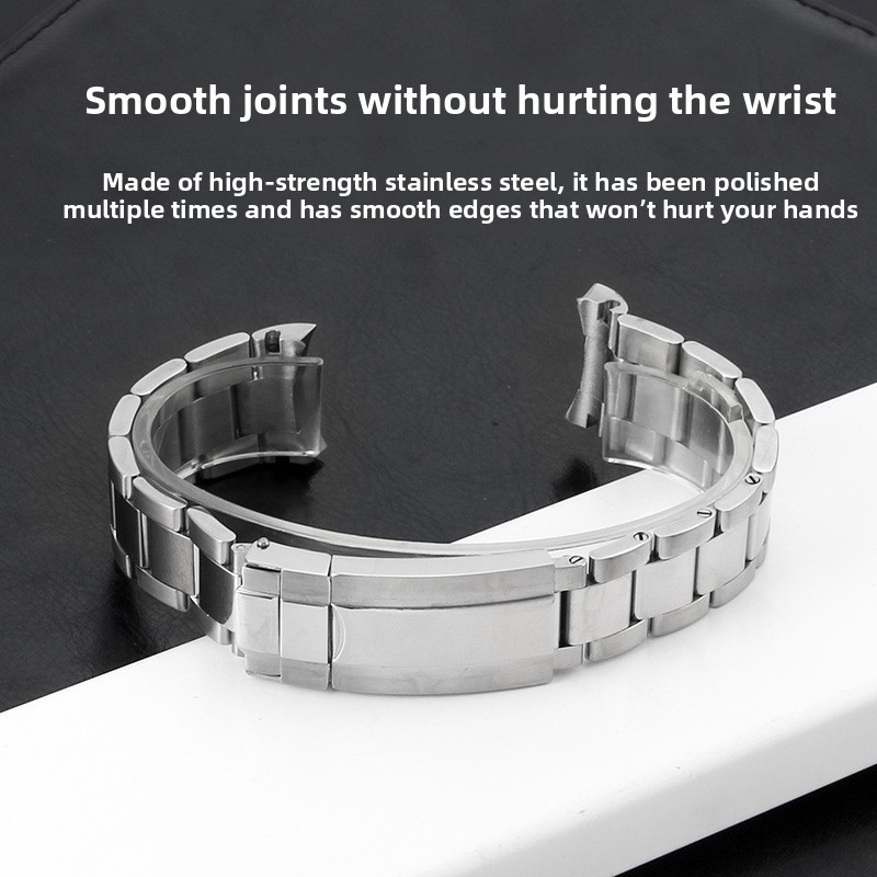 Solid Stainless Steel Watch Straps Mens Micro-adjustment Clasp 20 21mm for Rolex gallery