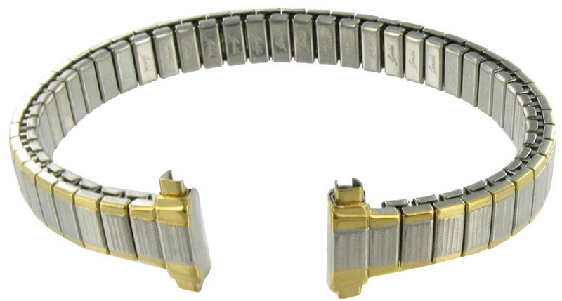 10-13mm Twist-O-Flex Milano Micron Plate Stainless TwoTone Watch Band