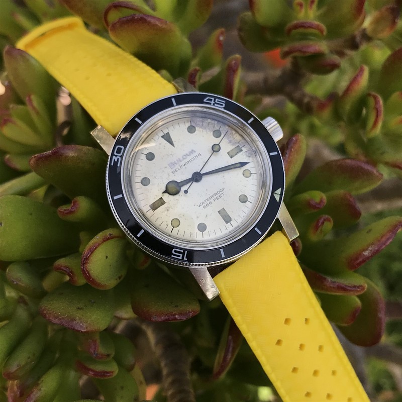 Vintage 18mm Yellow Tropical Skindiver Classic 1960s-1970s nos Unused Watch Band gallery