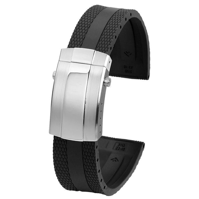 Rubber Watch Strap For Breitling Super Ocean Band Deployant Clasp 22mm Avengers gallery