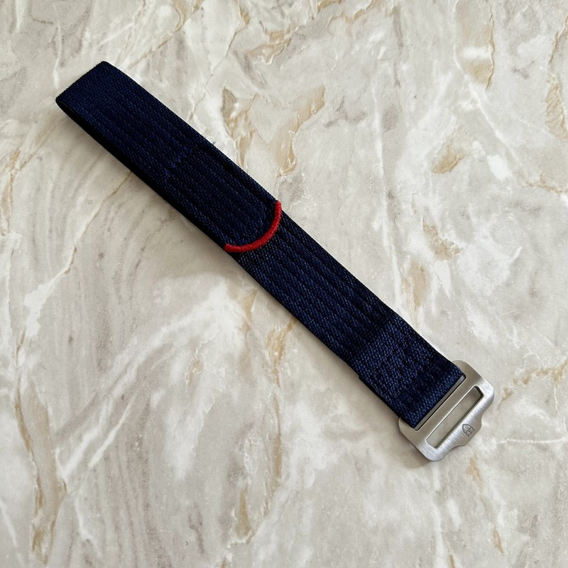 Genuine Tudor Pelagos FXD 22mm Navy Blue Watch Strap & Titanium Buckle, New Rare
