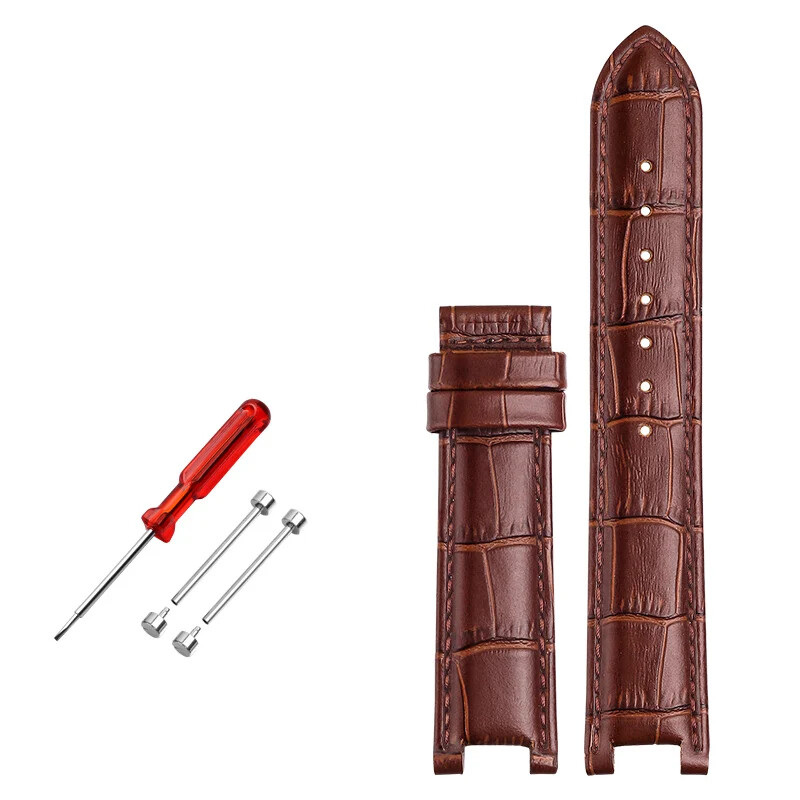 Genuine Leather Watch Strap Fit for Gc 22x13mm 20x11mm Notched Wristwatches Band