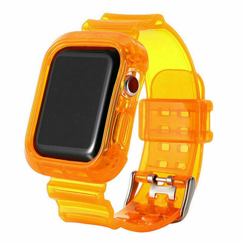 Clear Silicone TPU Watch Band Strap For Apple Watch Series 11 10 42/46mm SE 3 2