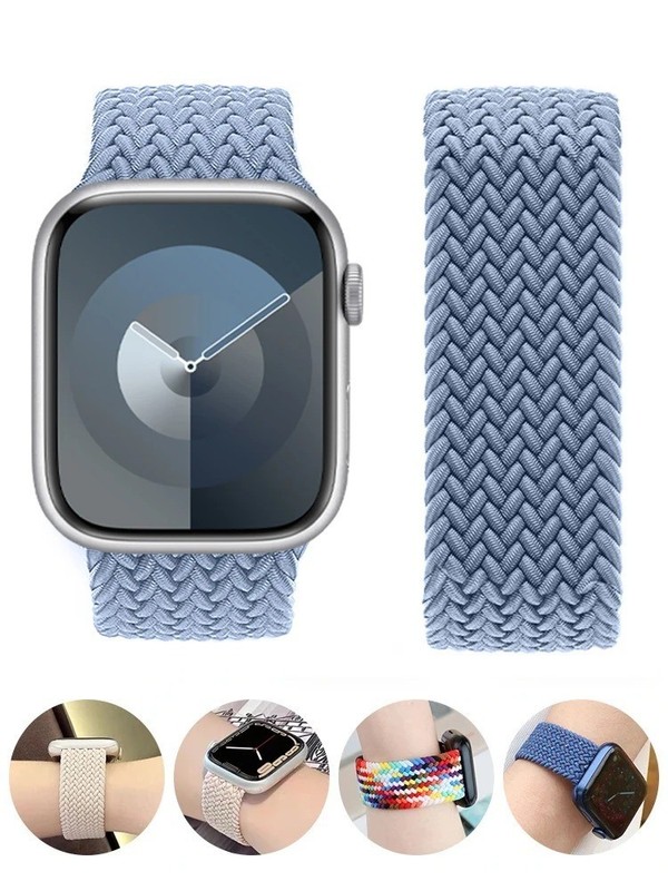 Apple watch strap Series 10 9 7 8 5 SE 6 44/45/40/38/41mm Braided Solo Loop band
