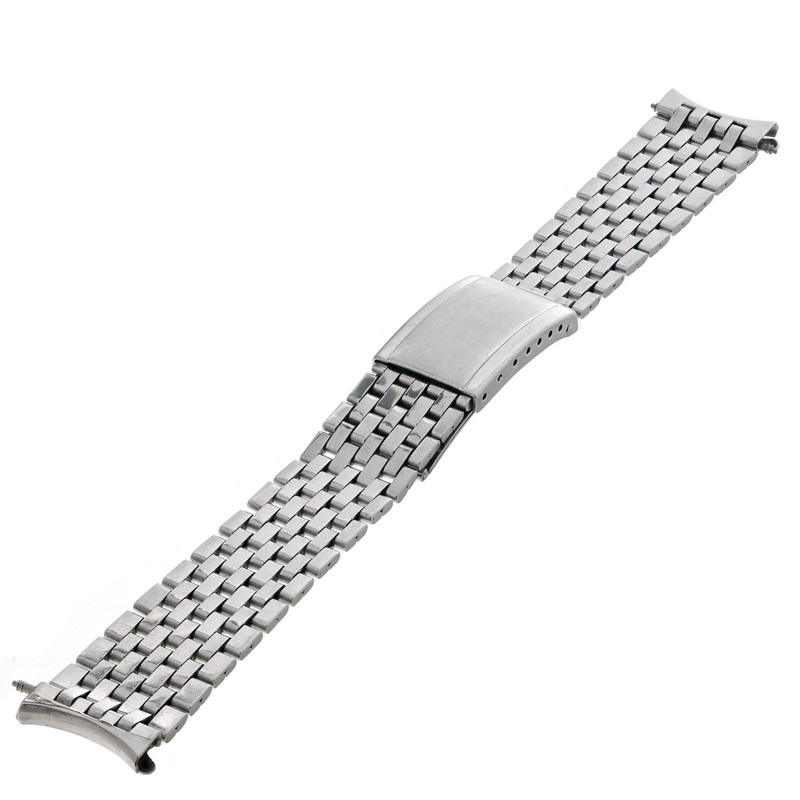 Rare GAY FRERES Brick Bracelet, Ref. 7730, Curved Endlinks 18 mm, Circa 1960s
