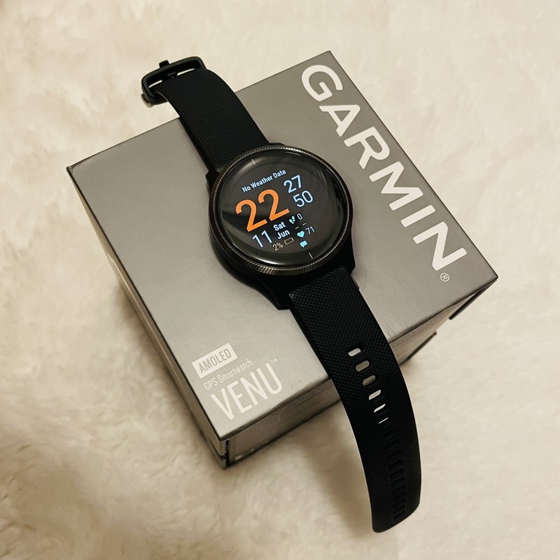 Garmin – Venu GPS Smartwatch 30mm Fiber- Reinforced Polymer – Black With Silicon