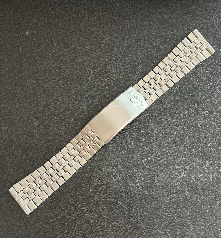 Seiko SQ 19mm Flat Jubilee Watch Bracelet Z-067 Stainless Japan Z Straight End