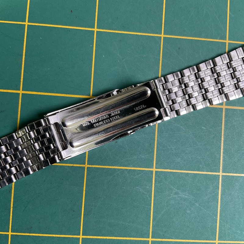 VINTAGE 18MM-20MM MARUMAN 5BS21A BRUSHED WATCH BRACELET / BAND STAINLESS STEEL gallery