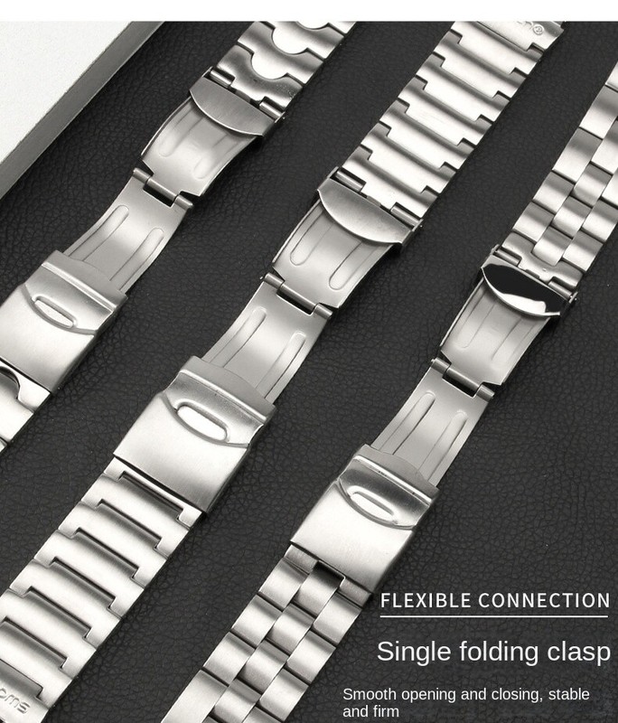 Premium Solid Stainless Steel Men's Metal Watch Band Strap 17 19 23mm for Swatch gallery
