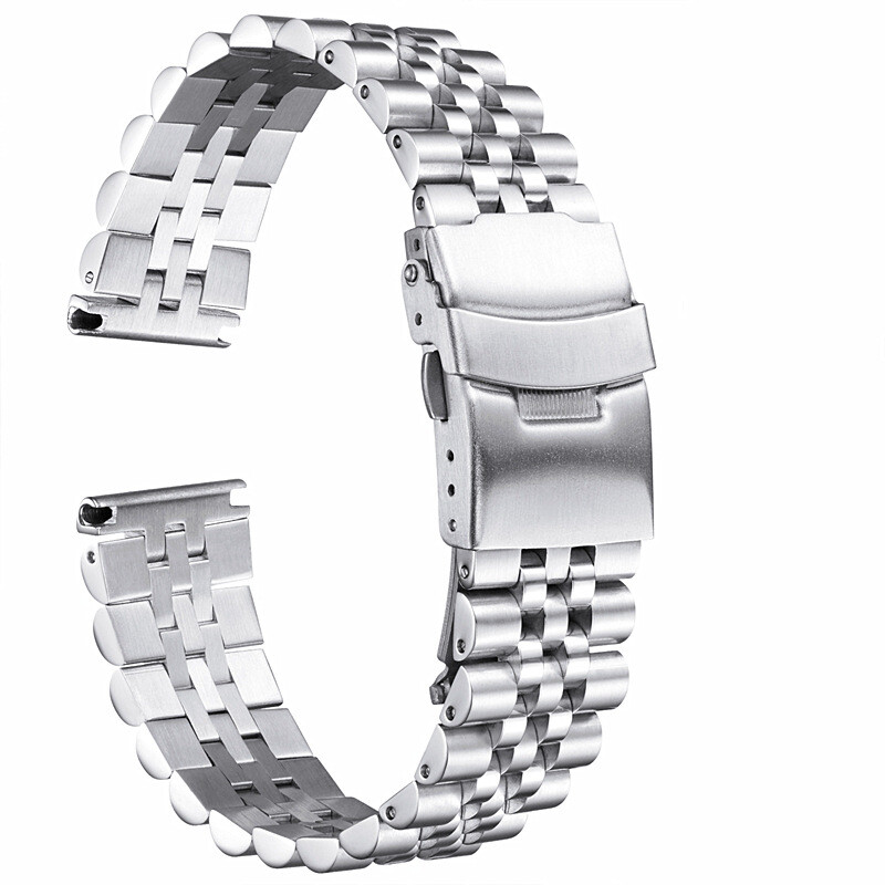 High Grade Solid Rugged Stainless Steel Watch Wristbands Business Strap 18-30mm