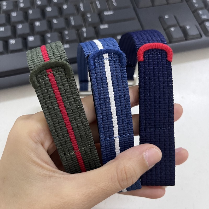 Breathable Nylon Watch Band Straps Mens Sports 20 22mm for Tudor Black Bay Red gallery