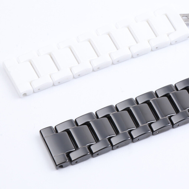 12 14 16 18 20 22mm Ceramic Steel Metal Watchband Strap Fit for Samsung + Tools gallery