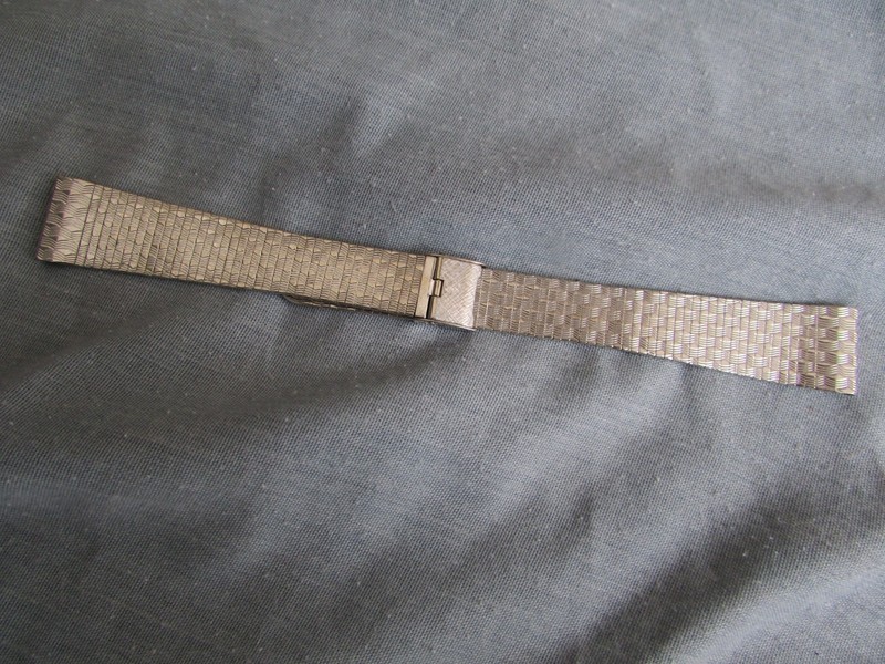Kestenmade made USA 1/20-10K White GF Stainless with Steel Back Bracelet 17mm