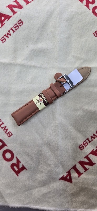 New Nagata Spain Genuine Leather Watch Strap – 20mm – Tan Brown – Vintage Style