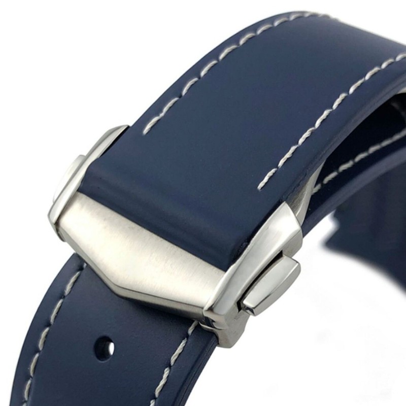 Butterfly Clasp Rubber Watch Band Strap 19 20 21mm Fits Omega New Seamaster 300 gallery