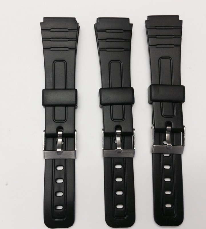3 Bands Fits CASIO F91W F-94WA F105W F28W F-106W F93W 18mm 3 Replacement Bands