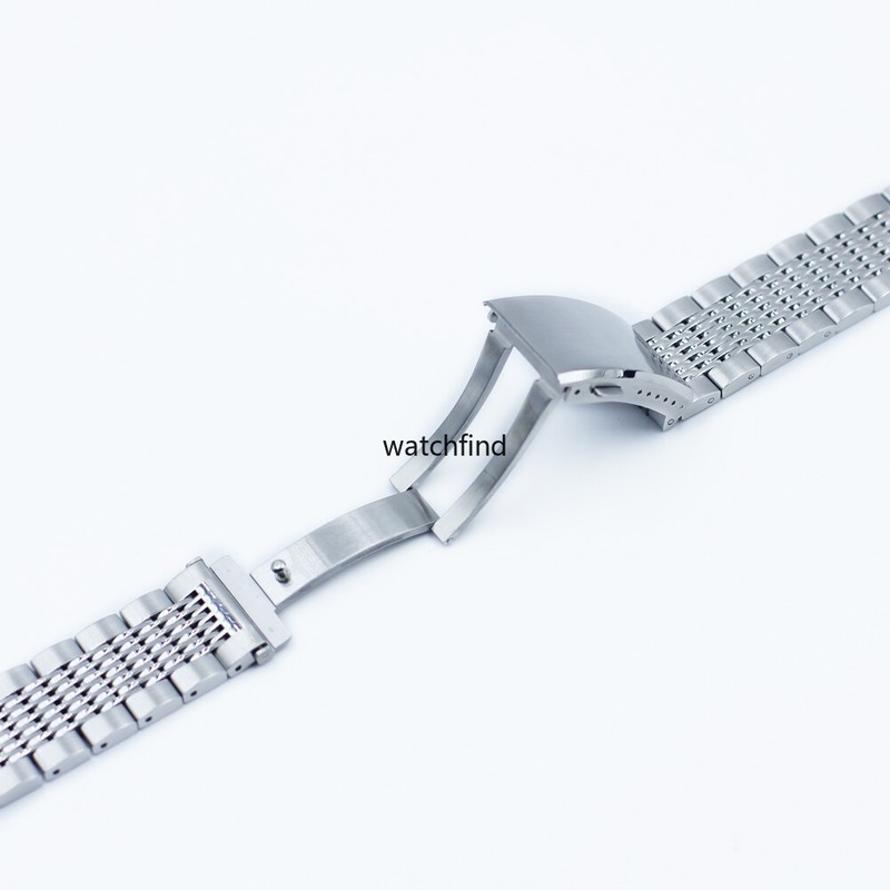 Solid Extend Locking Clasp Stainless Steel Mesh Watch Band Strap Bracelet 18-22 gallery