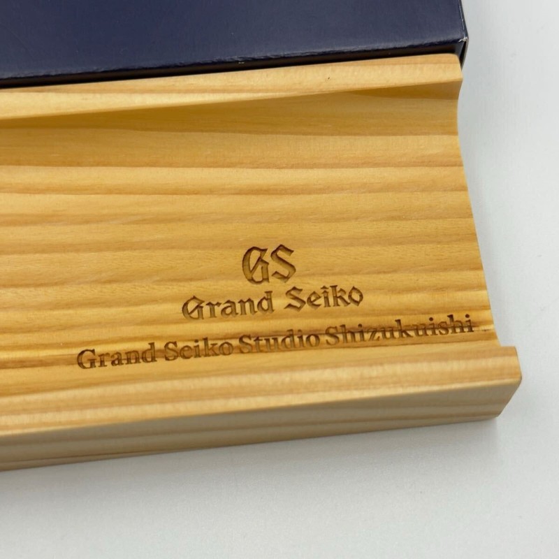 Grand Seiko Wooden Watch Tray Promotional Item Display Stand Novelty Japan New gallery