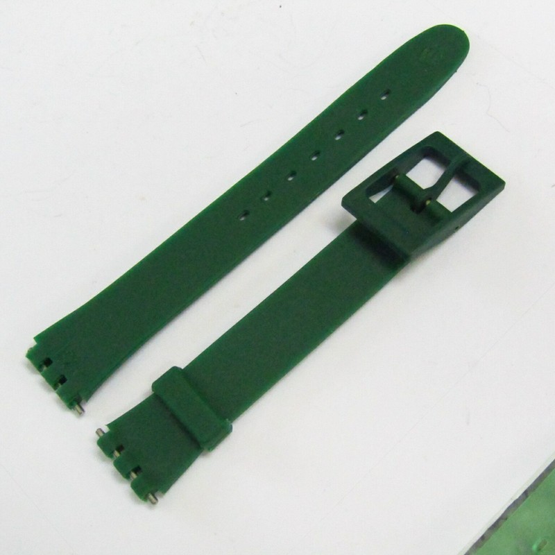 SWATCH Watch 12mm Strap Replacement Band Solid Dark Green Generic Ladies Swatch