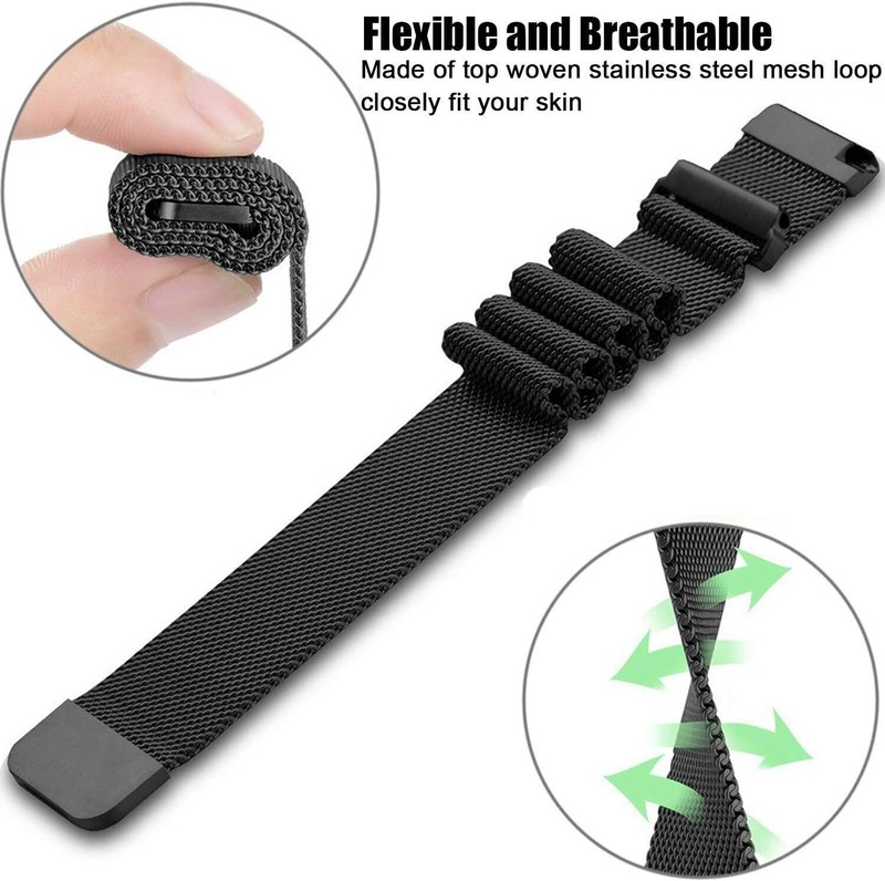 18/20/22mm Magnetic Milanese Watch Band Universal Steel Loop Smart Wrist Strap gallery