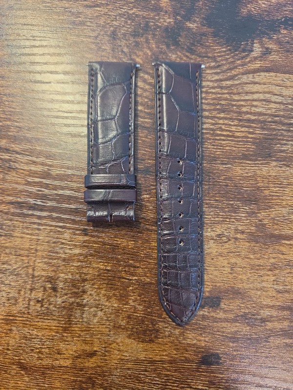 Jaeger-LeCoultre OEM 22/20mm Brown Alligator Leather Watch Strap Made In FRANCE