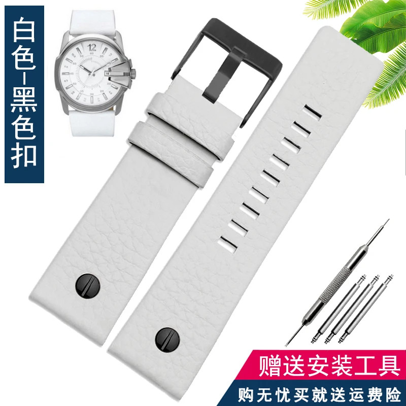 Diesel Watch Band Genuine Leather Strap Rivet Bracelet Men 24mm 26mm 28mm 30mm