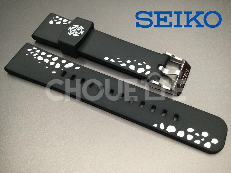 Seiko 5 Sports x One Piece SRPH63 / 4R36-11Y0 22mm Black Silicone Rubber Strap