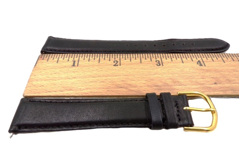 NOS Kreisler 18mm/L 11/16 Black Genuine Padded Calf Watch Band A-73-1 (K22)